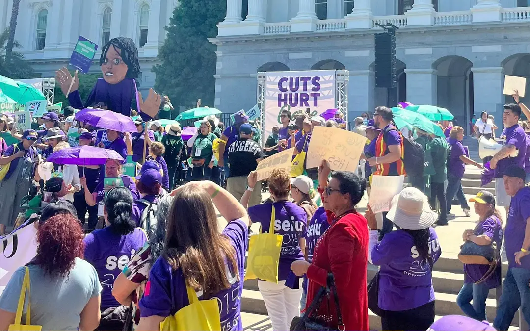 IHSS union members at the California State Capitol in Sacramento